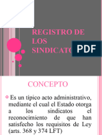 REGISTRO DE SINDICATOS