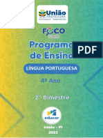 Programa Ensino Foco Língua Portuguesa 4º Ano 2º Bimestre