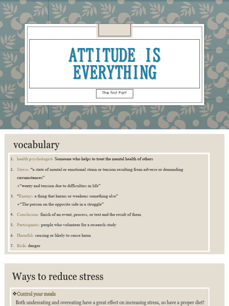 Attitude is everything pdf
