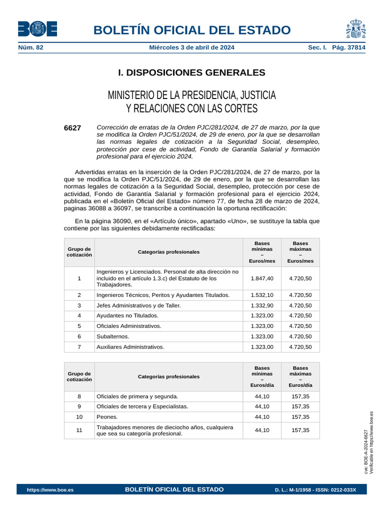 Boe A 2024 6627 | PDF | Gobierno