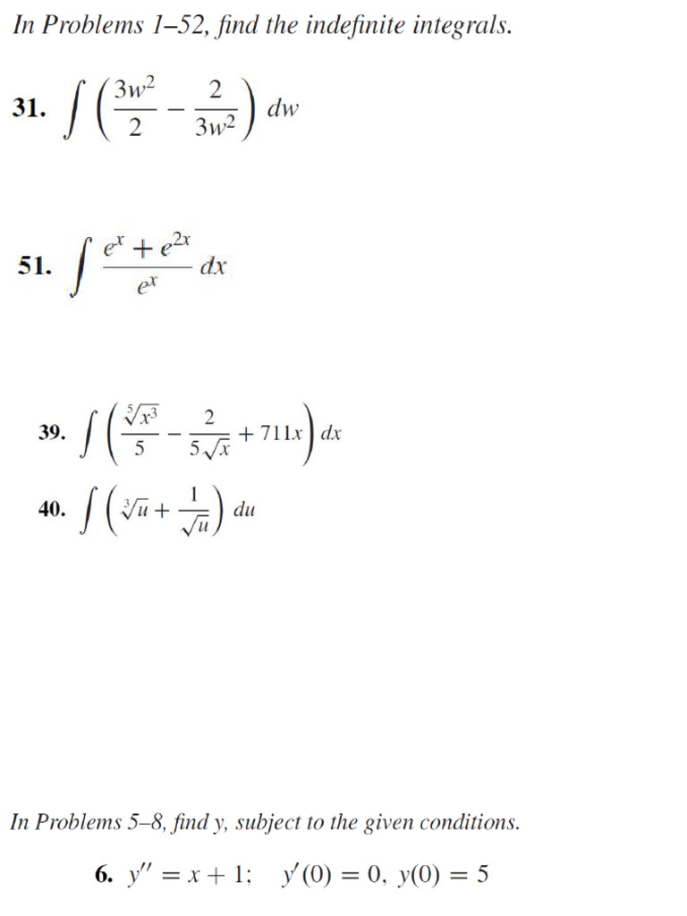Chapter 5 Integration | PDF