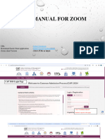 User Manual for the Candidates to Join the PI Through Zoom Platform