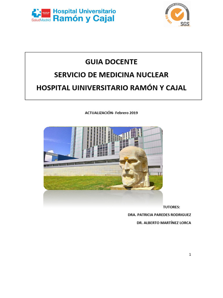 Gu a De Medicina Nuclear En Hospital Ram n Y Cajal PDF Medicina 