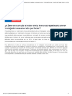 ¿Cómo Se Calcula El Valor de La Hora Extraordinaria de Un Trabajador Remunerado Por Hora