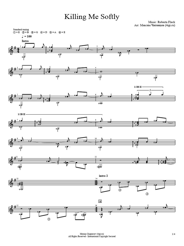 Killing Me Softly - Notes | PDF