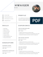 Grey Clean CV Resume Photo