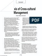 The Praxis of Cross-Cultural Management