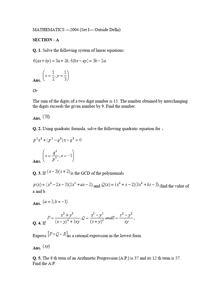 Mathematics Set I Pdf Triangle Angle