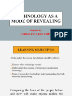 Module 2. Lesson 1. Technology As A Mode of Revealing