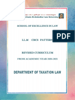 Ll.m. Syllabus - Taxation Law