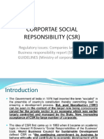 CSR and Regulatory Issues