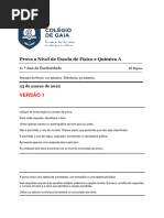 Prova Escrita de Física e Química A - Março - 2022 - Final - V1 Nao Usada