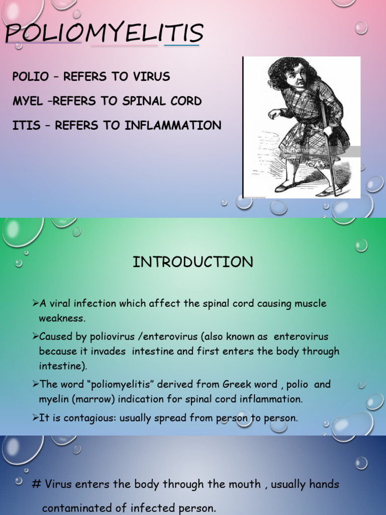 Presentation On Poliomyelitis | Download Free PDF | Vaccines | Causes ...