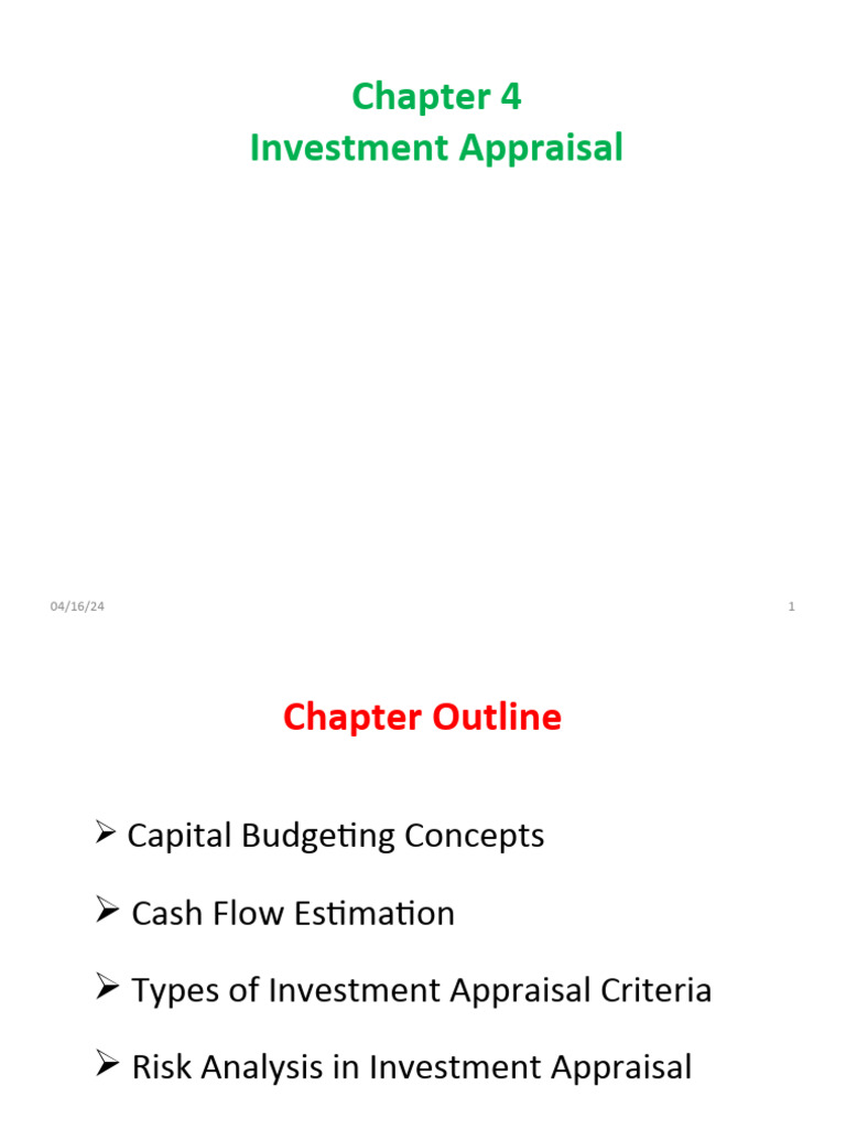 Investment Appraisal Techniques Explained | PDF | Net Present Value ...