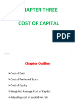 CH 3 Cost of Capital