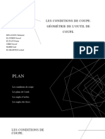 Geometry and conditions of cutting