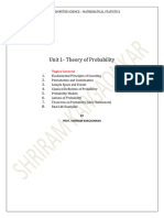 SNK-MS-Unit 1- Theory of Probability
