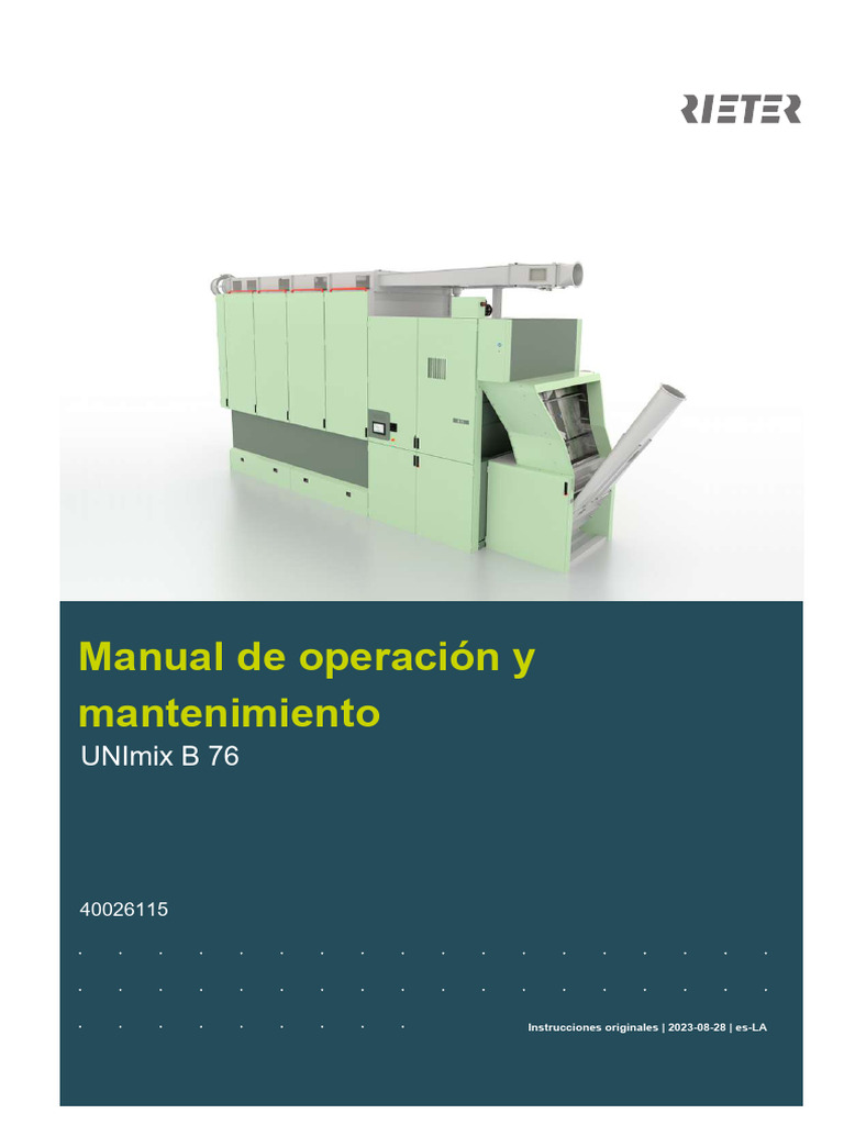 Manual de Operación UNImix B 76 | PDF