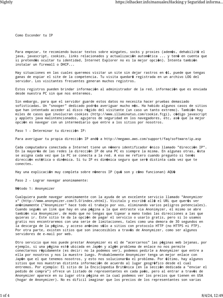 Esconder ip descargar gratis pdf servidor proxy protocolo de