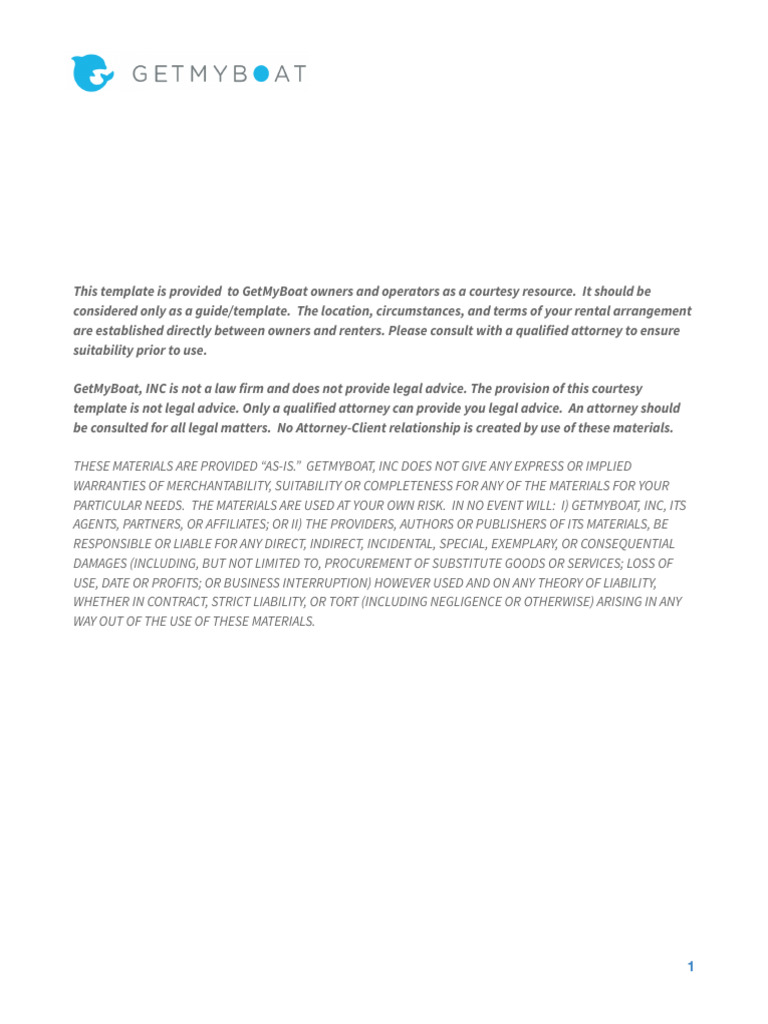 Bareboat Charter Rental Agreement Gmb Template PDF Insurance Indemnity