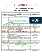 AGENDA - Provisoire Forum