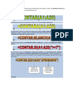 GUIA DE EJERCICIOS PARA LAS FUNCIONES DE CONTEO