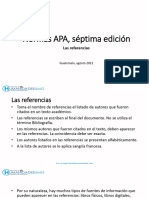 4 Normas APA, Séptima Edición, Las Referencias