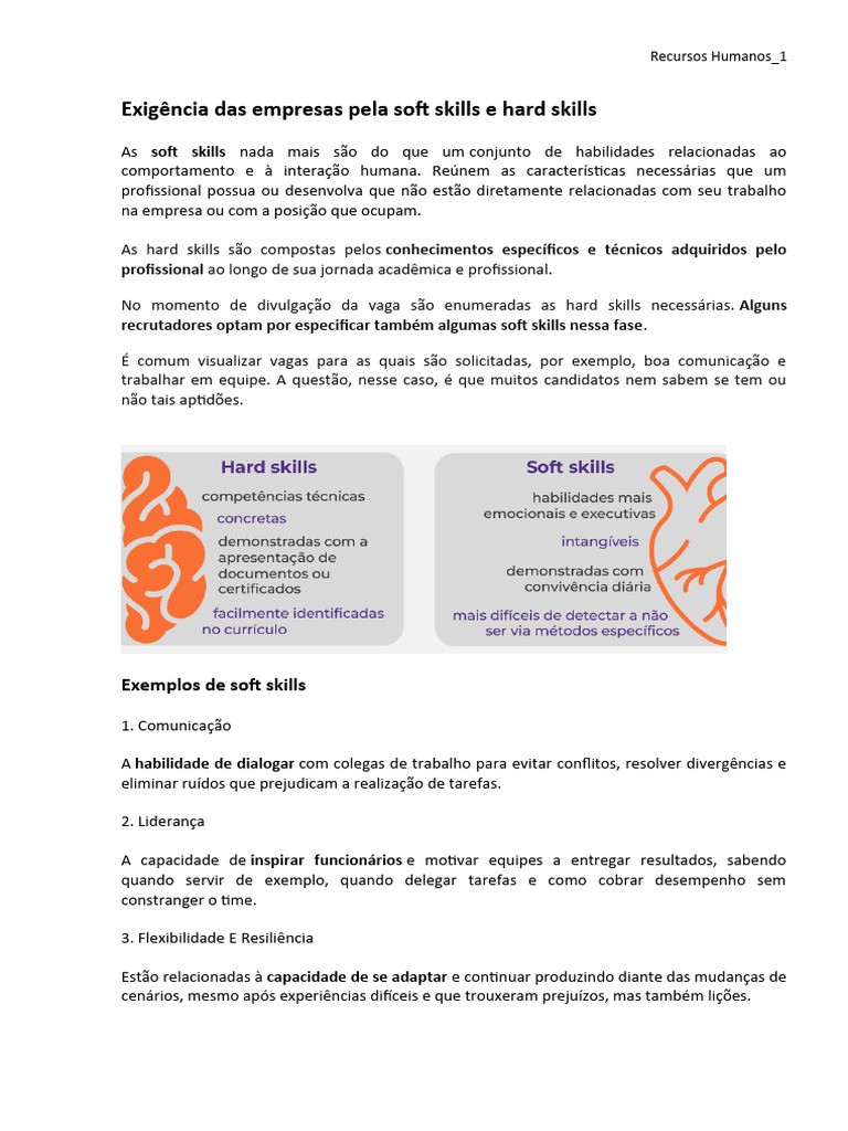 Soft Skills e Hard Skills no Trabalho | PDF | Liderança | Pensamento