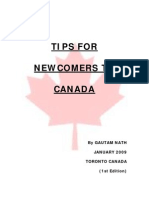 Tips For Newcomers To Canada PDF