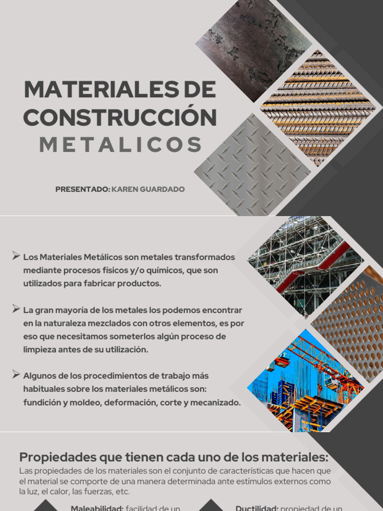 MATERIALES DE CONSTRUCCION METALES | PDF | Cobre | Aleación
