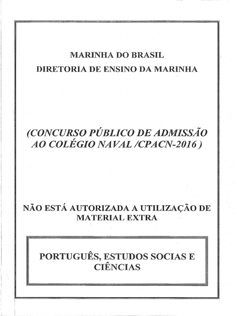 Marinha 2016 Colegio Naval Aluno 2 Dia Prova Pdf