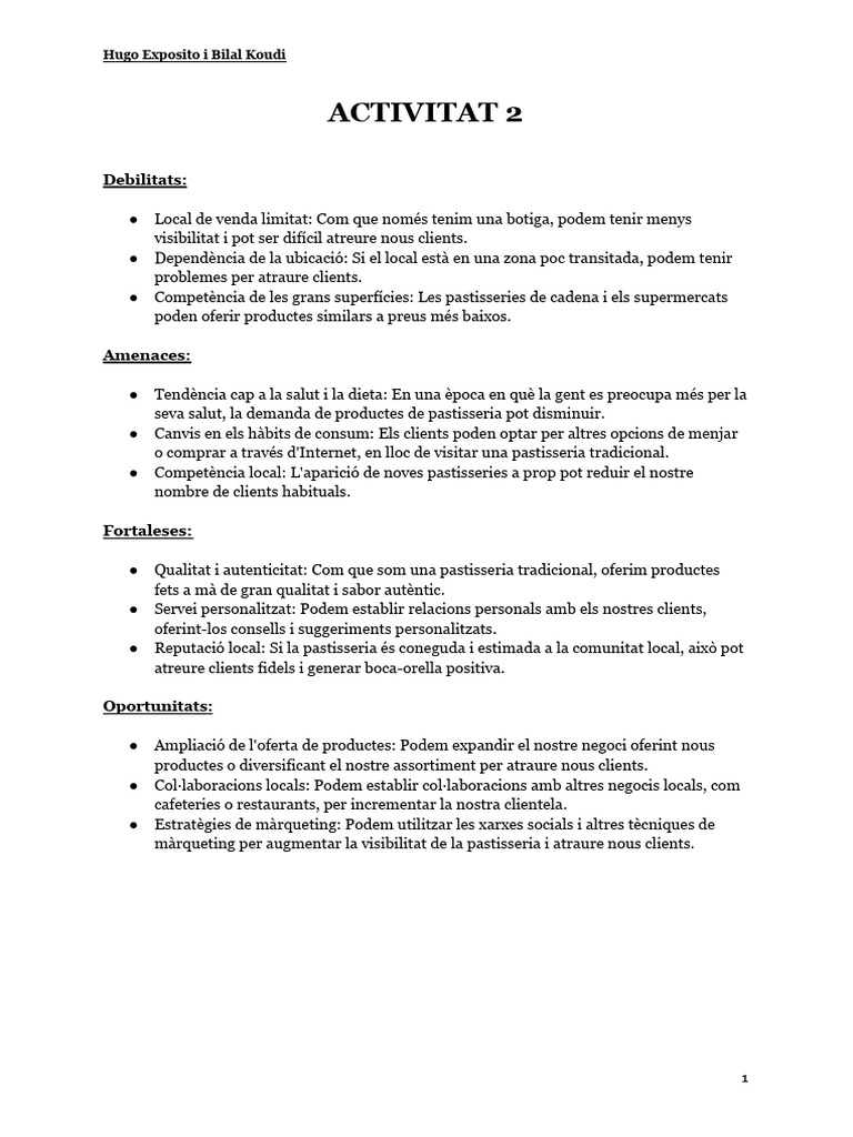 ACTIVITAT 2 I 3 | PDF