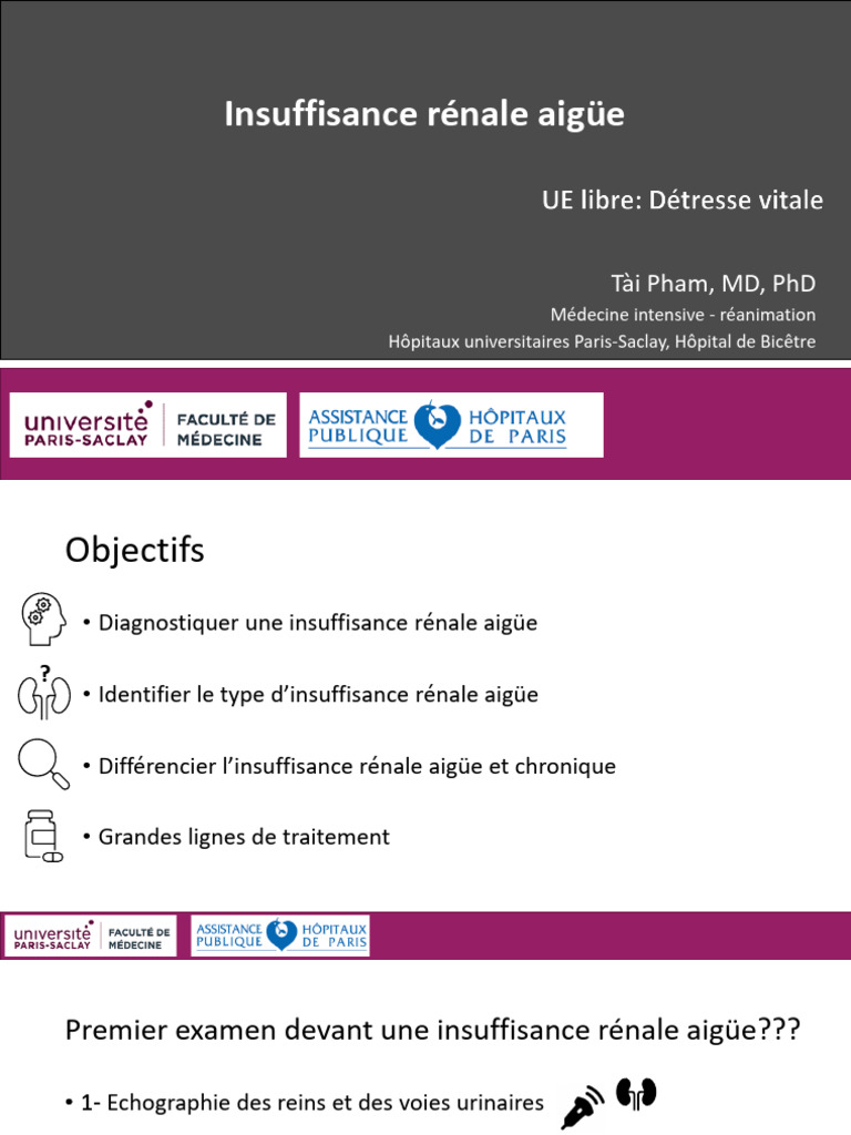Types et diagnostic de l'insuffisance rénale aiguë | PDF | Néphrologie ...