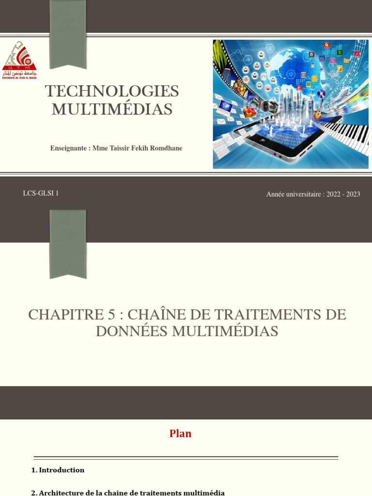 Chaîne de Traitements Multimédias | PDF | Compression de données | Bit