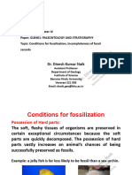 DKN 4 - Conditions For Fossilization, Incompleteness of Fossil Records