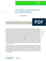 Ball - Dinero o Ideas. La Lucha Por El Sentido en La Universidad Neoliberal