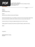 Contoh surat wakil jpj