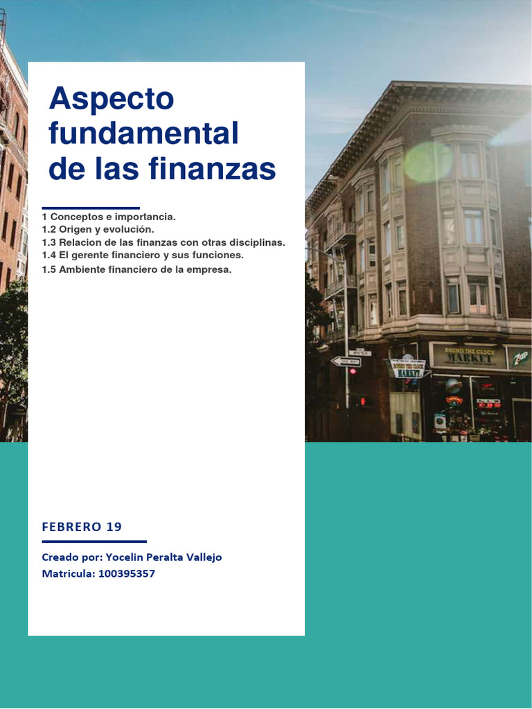 Importancia y funciones de las finanzas | PDF | Business | Microeconomía
