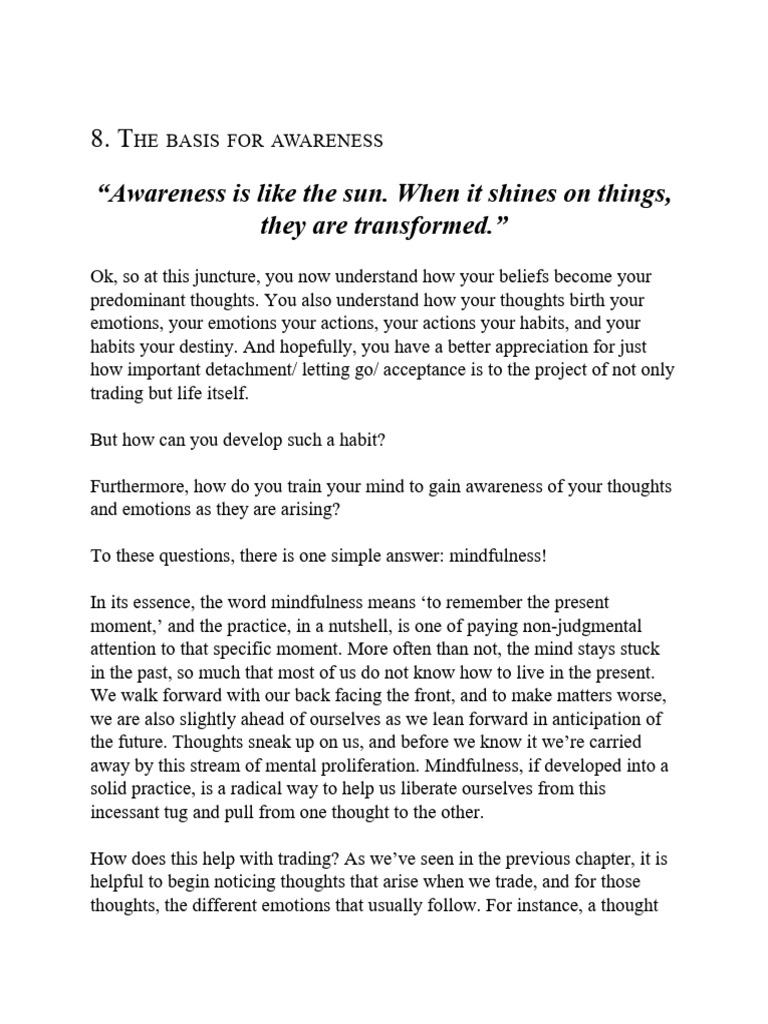 The_essence_of_trading_psychology_Partie2 | PDF | Mindfulness | Thought