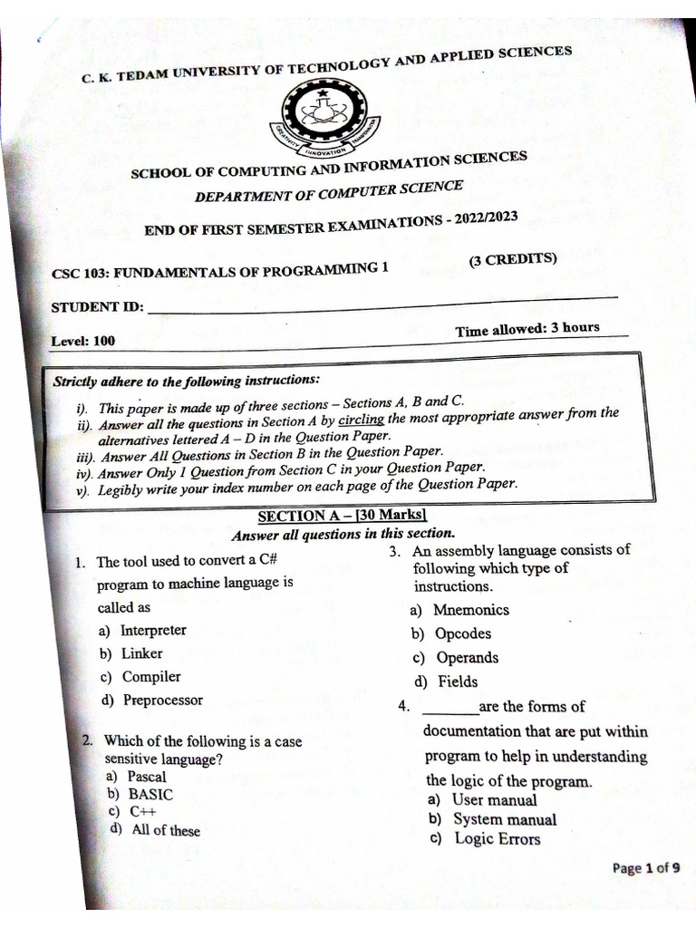 CSC 103 Pasco | PDF
