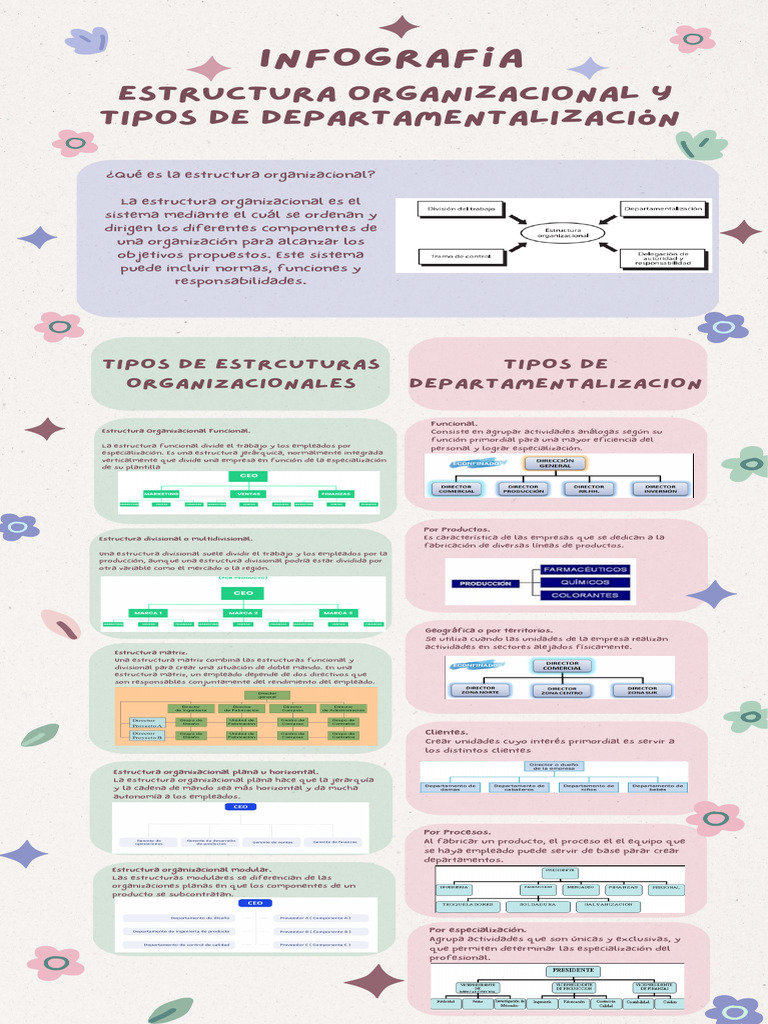 Estructura organizacional y tipos de departamentalización | PDF ...