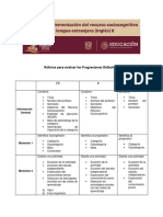 Rúbrica para Evaluar Progresión