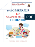 BALOTARIO 1ER BIMESTRE COMPLETO 1er Grado