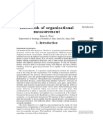 Handbook of Organizational Measurement
