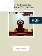 How To Beginthe Practice of Meditation
