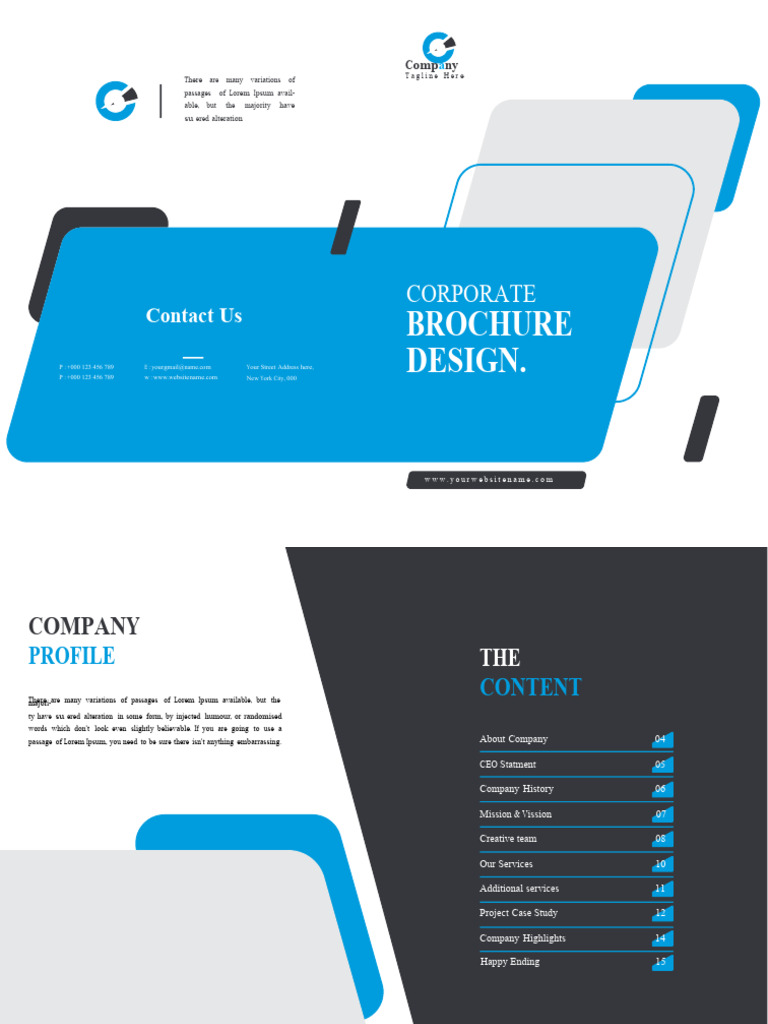 Corporate Brochure Design Overview | PDF | Marketing | Promotion And ...