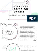 Adolescent Depression Course: Ashley Barber, DNP, CPNP-PC, Pmhs