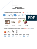 Evaluare Unitatea O Lume Minunată