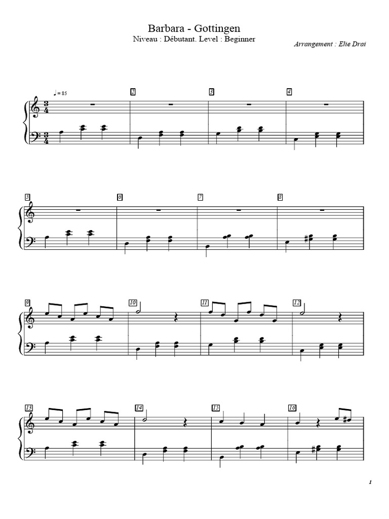 Barbara Gottingen Niveau Débutant PDF