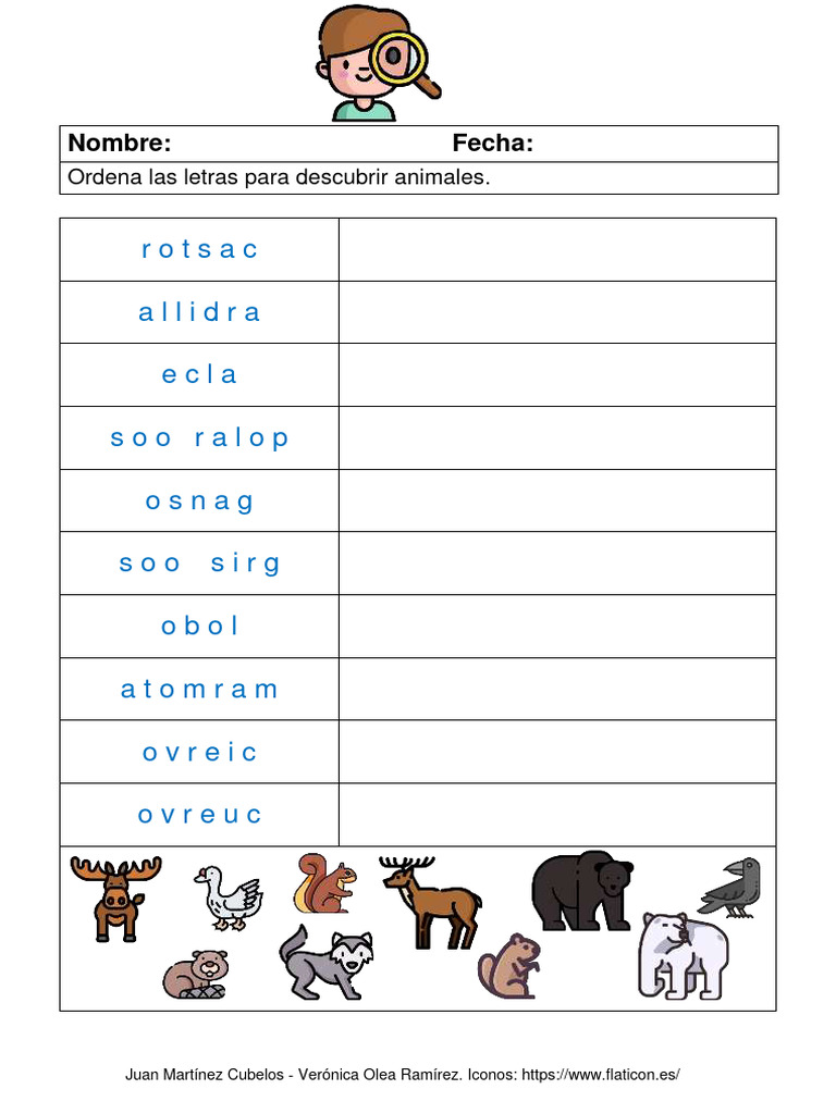 Anagrama Animales | PDF | Libros para adolescentes